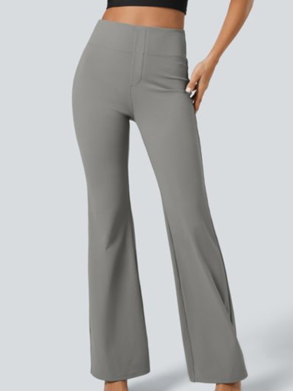 Halara Flex High Waisted Back Side Pocket Slight Flare Work Pants Small